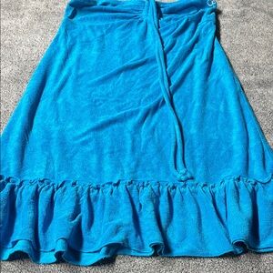 OP Bright Aqua Ruffle-Hem A-Line Skirt